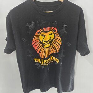The Lion King Broadway Musical Black Short 100% Cotton Sleeved T-Shirt Large
